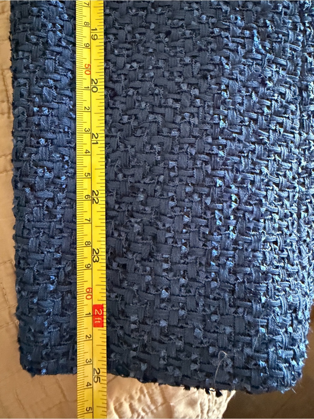 VICI Navy Textured Cropped Bouclé Tweed Blazer NWT - Picture 11 of 11